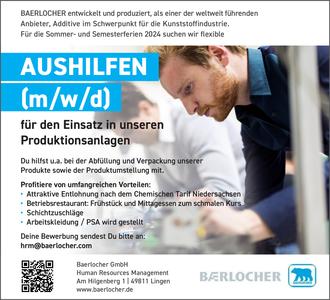 Aushilfen (m/w/d) für die Sommer- und Semesterferien