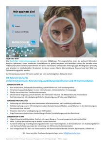 HR Referent (m/w/d)